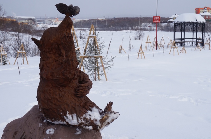 Медвежонок на озере Медвежьем: на общественной территории появился первый арт-объект