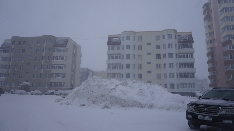 Управляющие компании домов по ул. Ларина вывезут снег с придомовых территорий