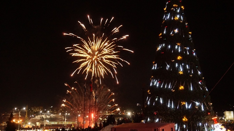 Большой фейерверк и праздничная программа: Петропавловск-Камчатский отметил наступивший Новый год