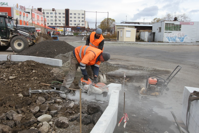 Ремонтные работы активно ведутся на разворотной площадке в Петропавловске-Камчатском  