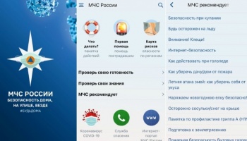 Жителям предлагают установить мобильное приложение «МЧС России» на свой телефон