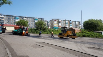 Ремонт дороги в Завойко планируют завершить в начале следующей недели 