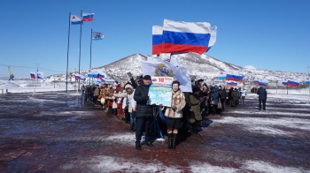 В центре Петропавловска прошла акции «Я иду на выборы!»