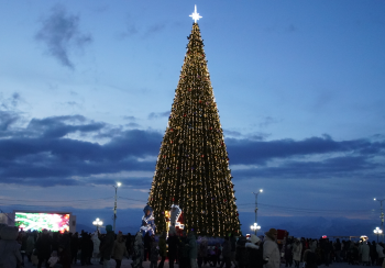 В Петропавловске-Камчатском зажглись огни на главной новогодней елке