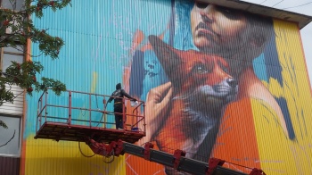 В краевом центре художники украшают фасады домов в рамках фестиваля граффити