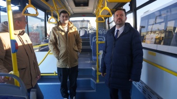 Глава города Константин Брызгин: Новые пассажирские автобусы вышли на линии в Петропавловске-Камчатском