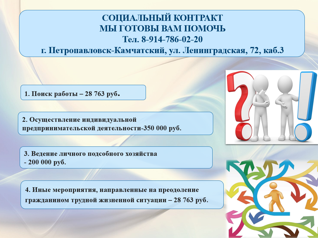 Соцконтракт предоставляет возможность найти работу, переобучиться, открыть  бизнес